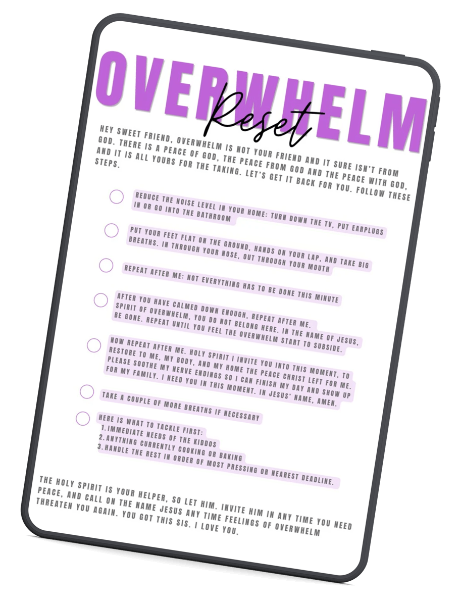 Overwhelm Reset Checklist